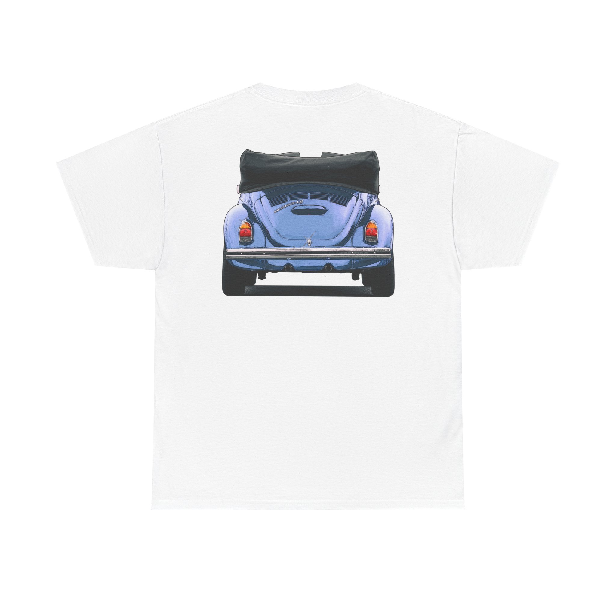 T-Shirt, VW Käfer Cabrio, 1302, Strichzeichnung, Blau, mit Kennzeichen personalisierbar – Bild 6
