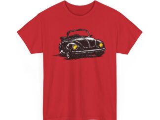 T-Shirt, VW Käfer Cabrio, Kritzel-Kratzel-Auto, großer feiner Druck