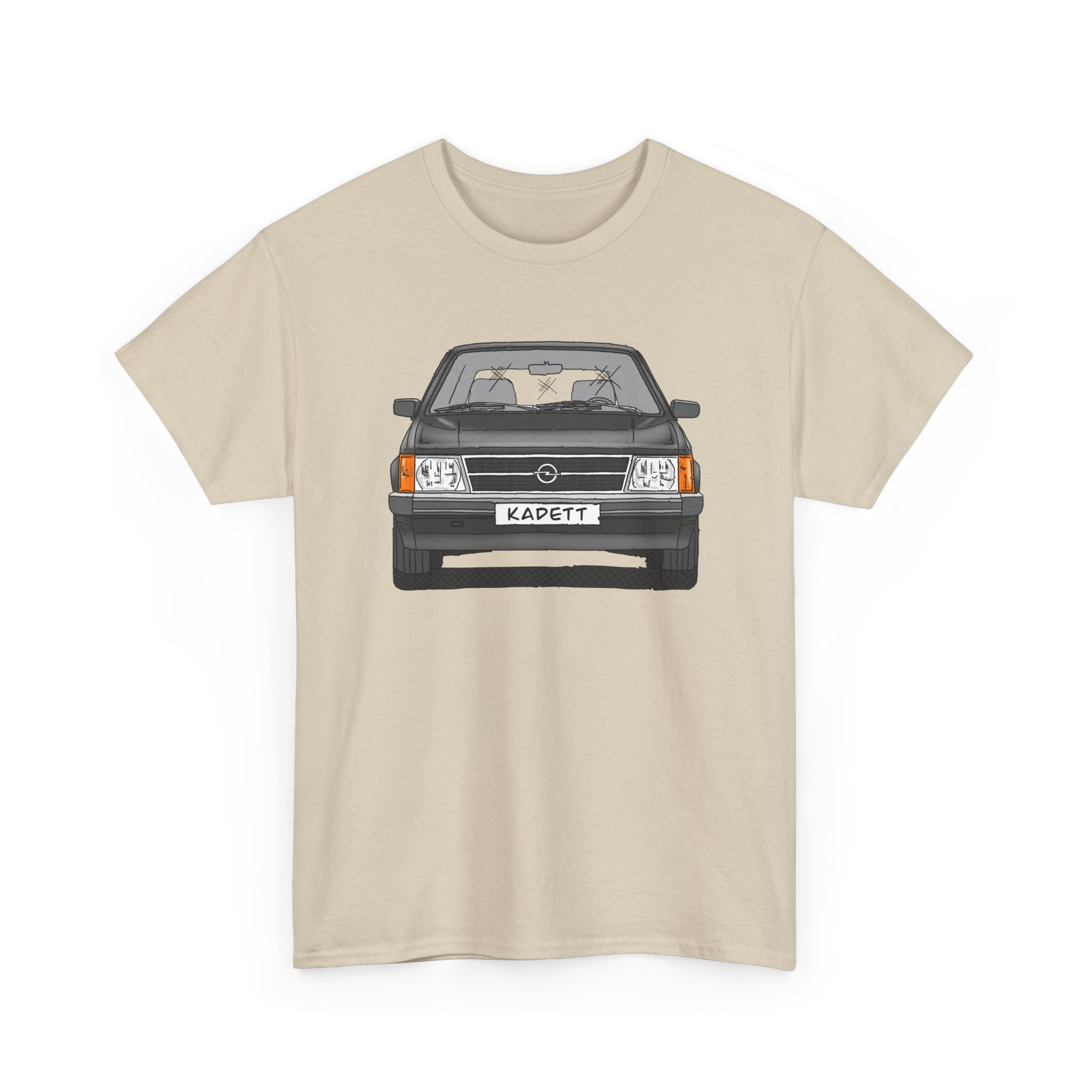 T-Shirt, Opel Kadett D, Strichzeichnung, Schwarz, mit Kennzeichen personalisierbar – Bild 43
