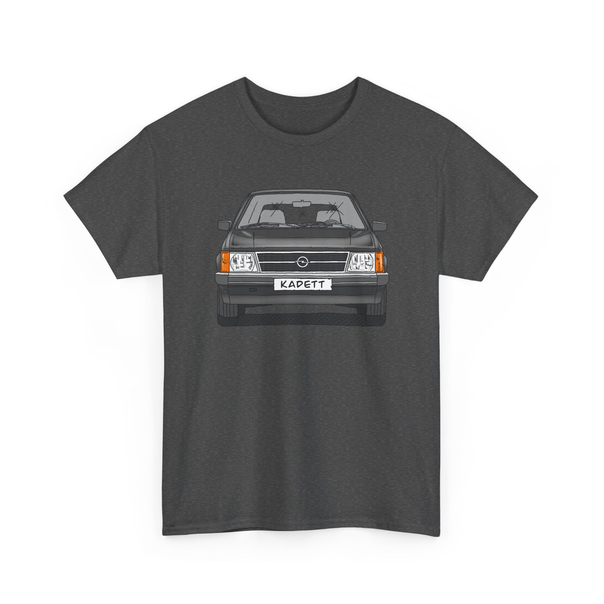 T-Shirt, Opel Kadett D, Strichzeichnung, Schwarz, mit Kennzeichen personalisierbar – Bild 7