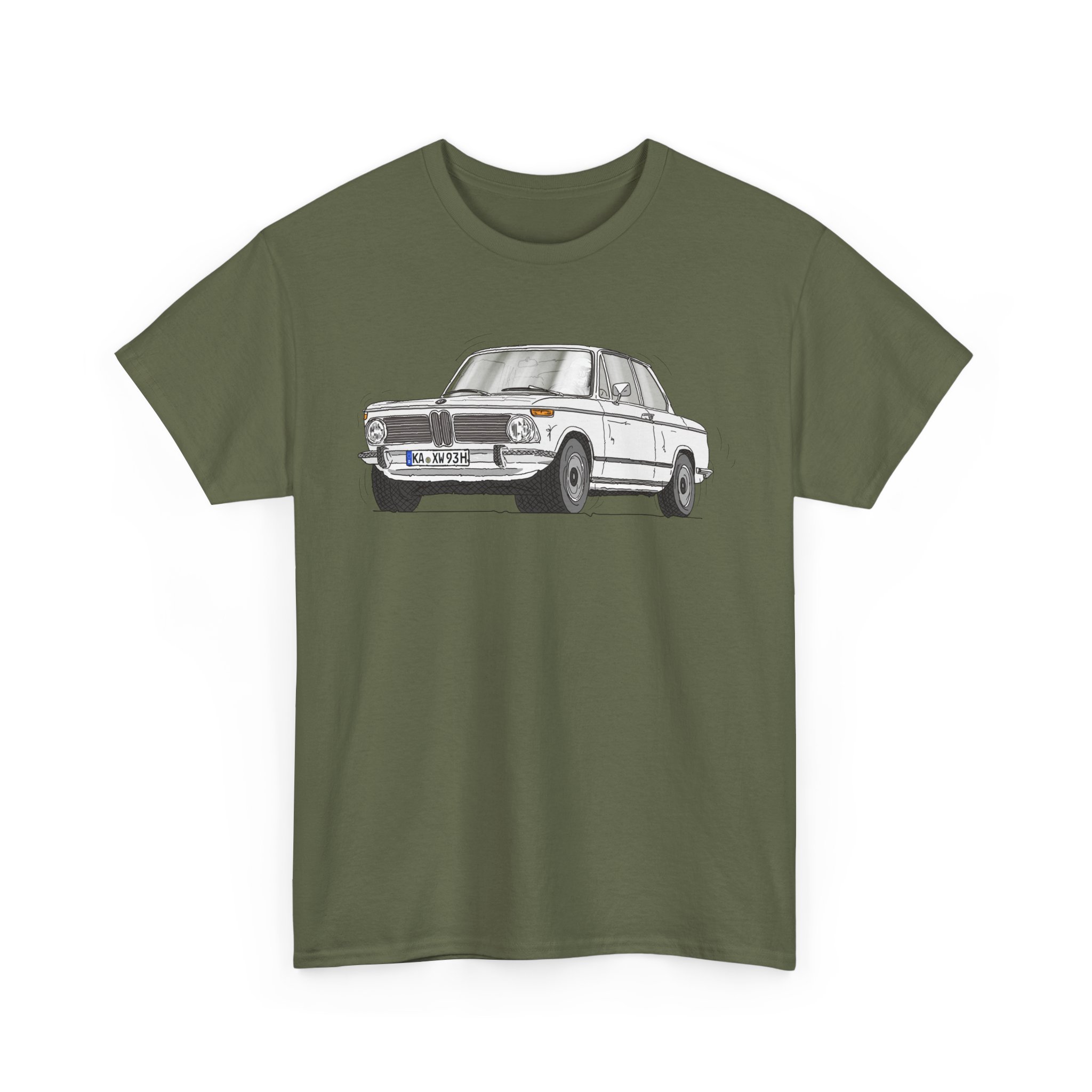 T-Shirt, BMW 02, Strichzeichnung, Weiß, KA XW 93H – Bild 4