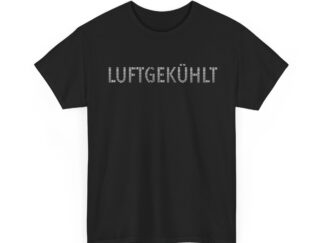 T-Shirt, LUFTGEKÜHLT. Porsche 911 Targa, beidseitig bedruckt, Weiße Schrift