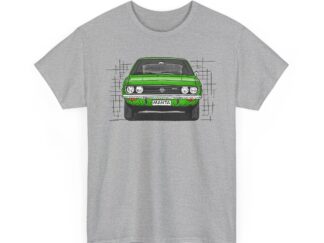 T-Shirt, Opel Manta A, Strichzeichnung, Grün, personalisierbar