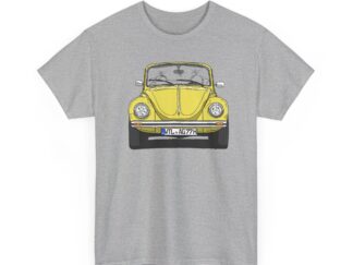 T-Shirt, VW Käfer Cabrio, 1303, Strichzeichnung, Gelb, WTL AG 77H