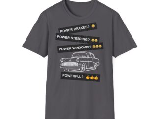 T-Shirt, Opel Rekord P1 Weiss, Englischer Text, Power?