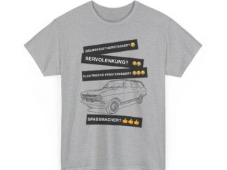 T-Shirt, Opel Kadett B Caravan, Schwarz, Deutscher Text, Spaßmacher