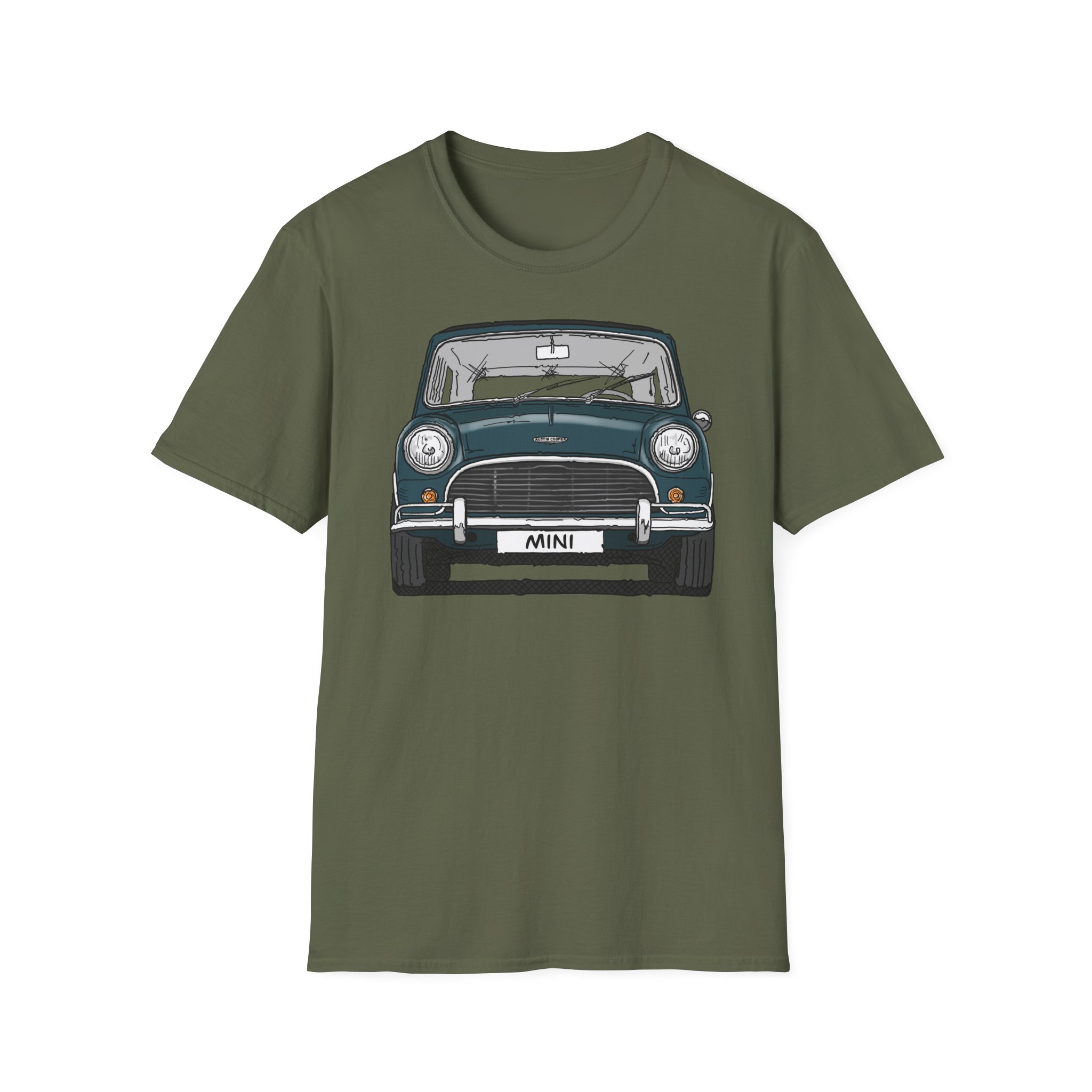 T-Shirt, Mini, Strichzeichnung, Grün, mit Kennzeichen personalisierbar – Bild 13