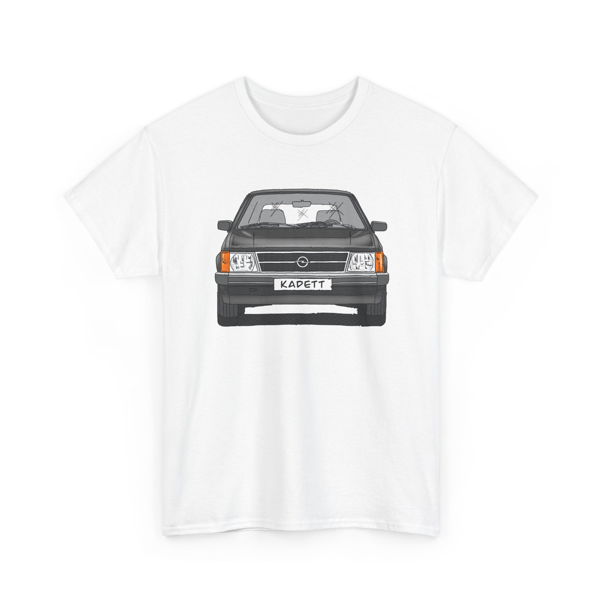 T-Shirt, Opel Kadett D, Strichzeichnung, Schwarz, mit Kennzeichen personalisierbar – Bild 51