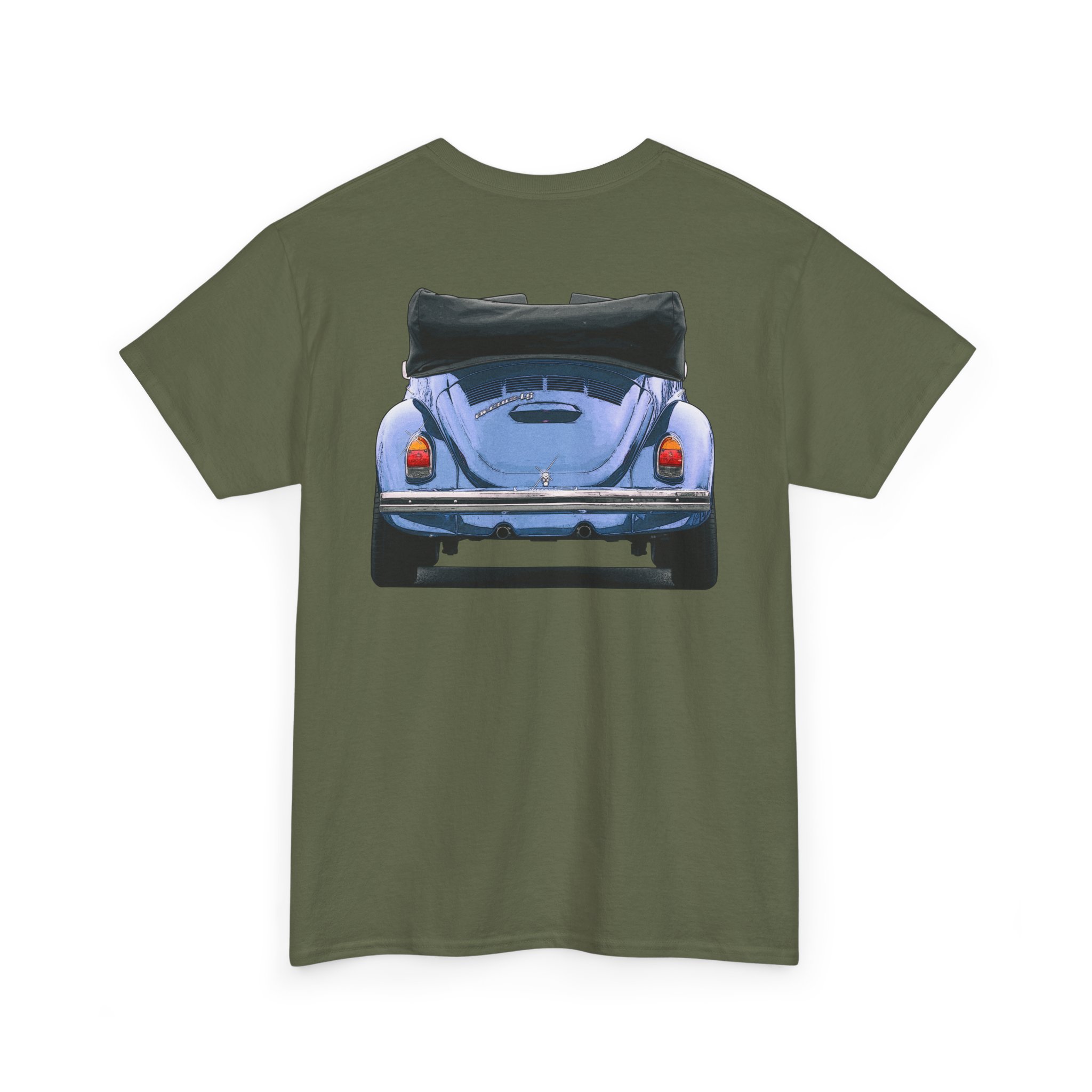T-Shirt, VW Käfer Cabrio, 1302, Strichzeichnung, Blau, mit Kennzeichen personalisierbar – Bild 24