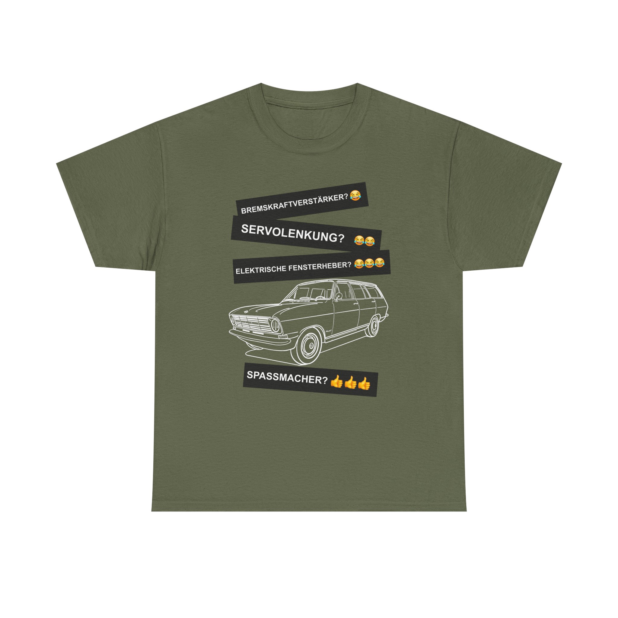 T-Shirt, Opel Kadett B Caravan, Weiß, Deutscher Text, Spaßmacher – Bild 17