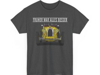 T-Shirt, Bugatti, Gelb, Text FRÜHER WAR ALLES BESSER, Weiße Schrift