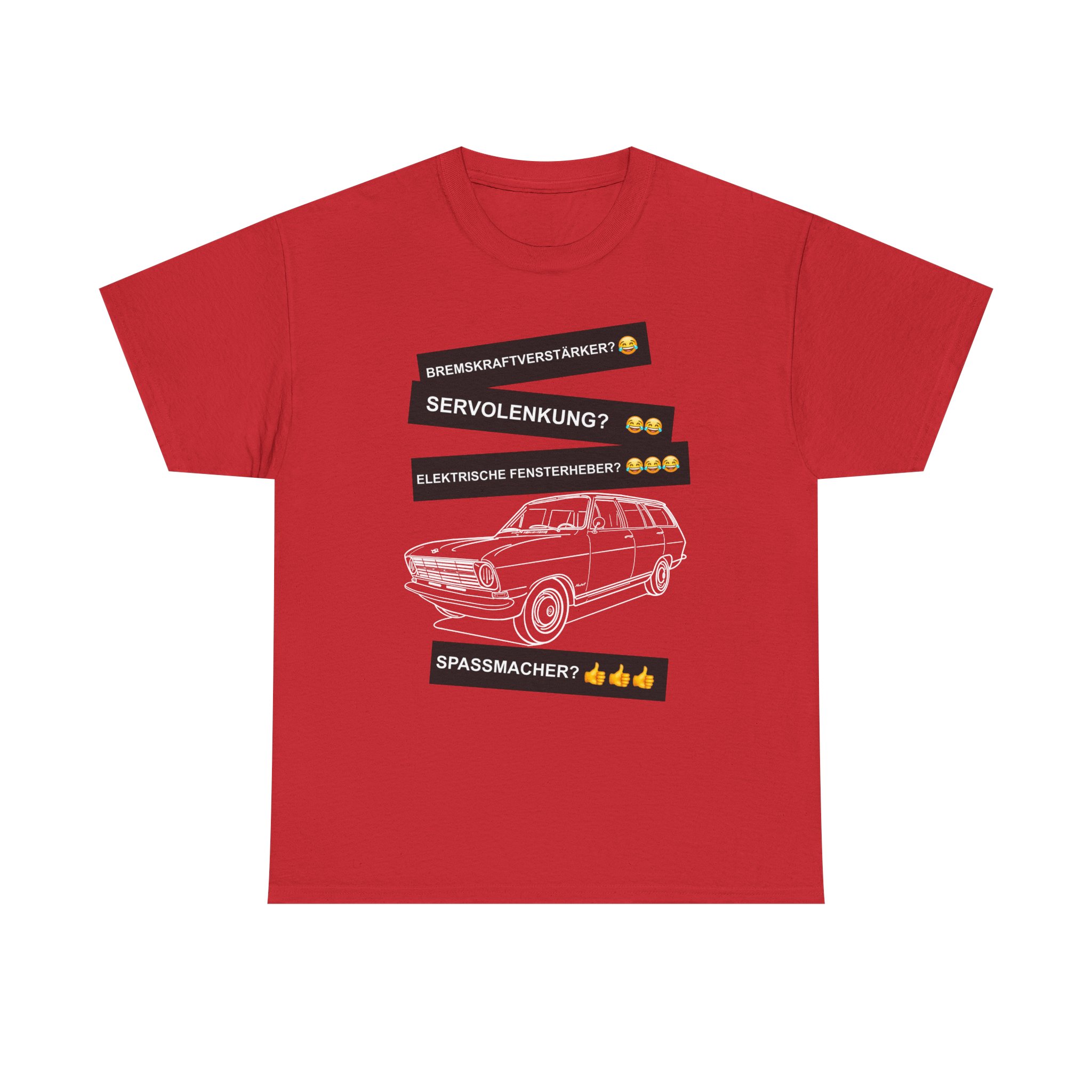 T-Shirt, Opel Kadett B Caravan, Weiß, Deutscher Text, Spaßmacher – Bild 29