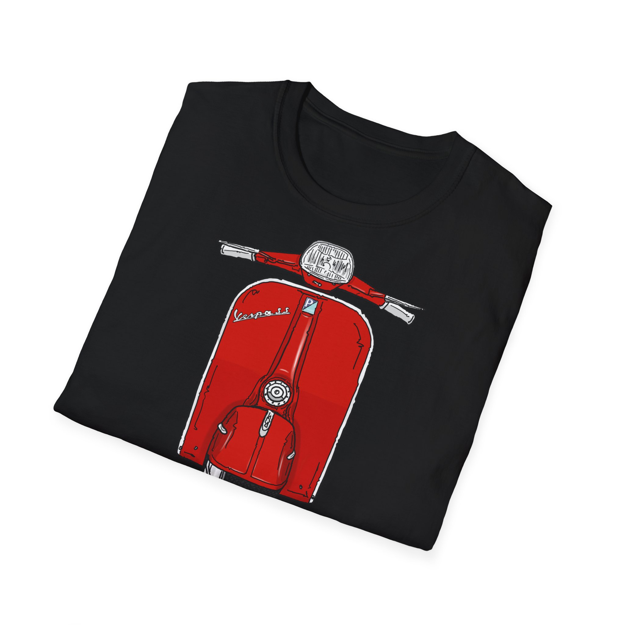 T-Shirt, Vespa Super Sport, 180 SS, Rot, Strichzeichnung – Bild 8