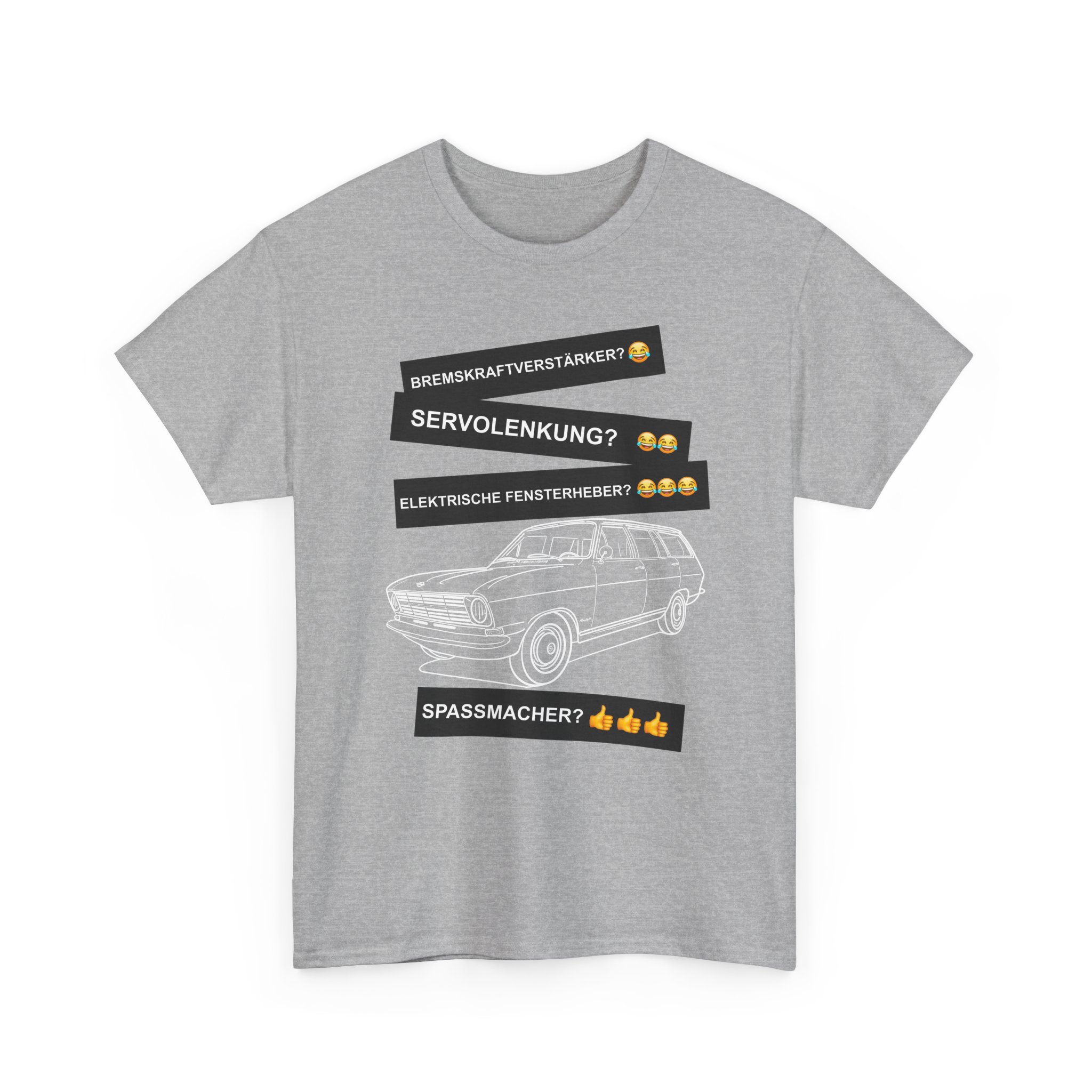 T-Shirt, Opel Kadett B Caravan, Weiß, Deutscher Text, Spaßmacher – Bild 15
