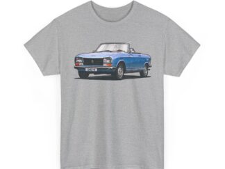 T-Shirt, Peugeot 304 Cabrio, Blau