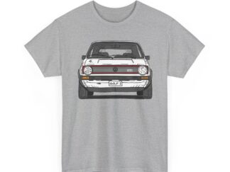 T-Shirt, Golf 1, Strichzeichnung, Weiß, personalisierbar