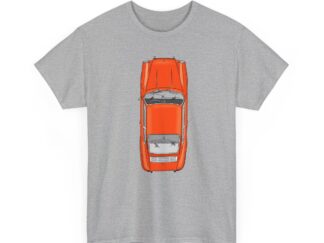 T-Shirt, Porsche 911 Coupé, F-Modell, Ur-Elfer, Top View, Orange