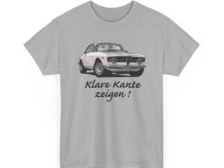 T-Shirt, Alfa Romeo Junior Kantenhaube, Weiß, Klare Kante zeigen!