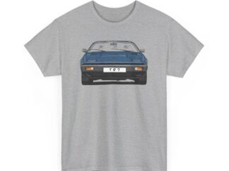 T-Shirt, Triumph TR7, Strichzeichnung, Blau, Wunsch-Kennzeichen möglich