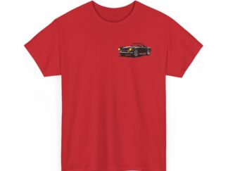 T-Shirt, Triumph TR6, Kritzel-Kratzel-Auto, kleiner feiner Druck