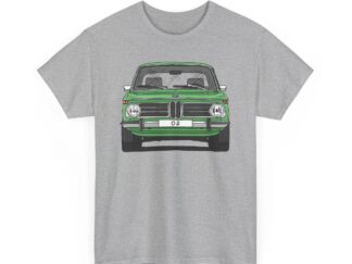T-Shirt, BMW 02, Strichzeichnung, Grün, eigenes Kennzeichen möglich