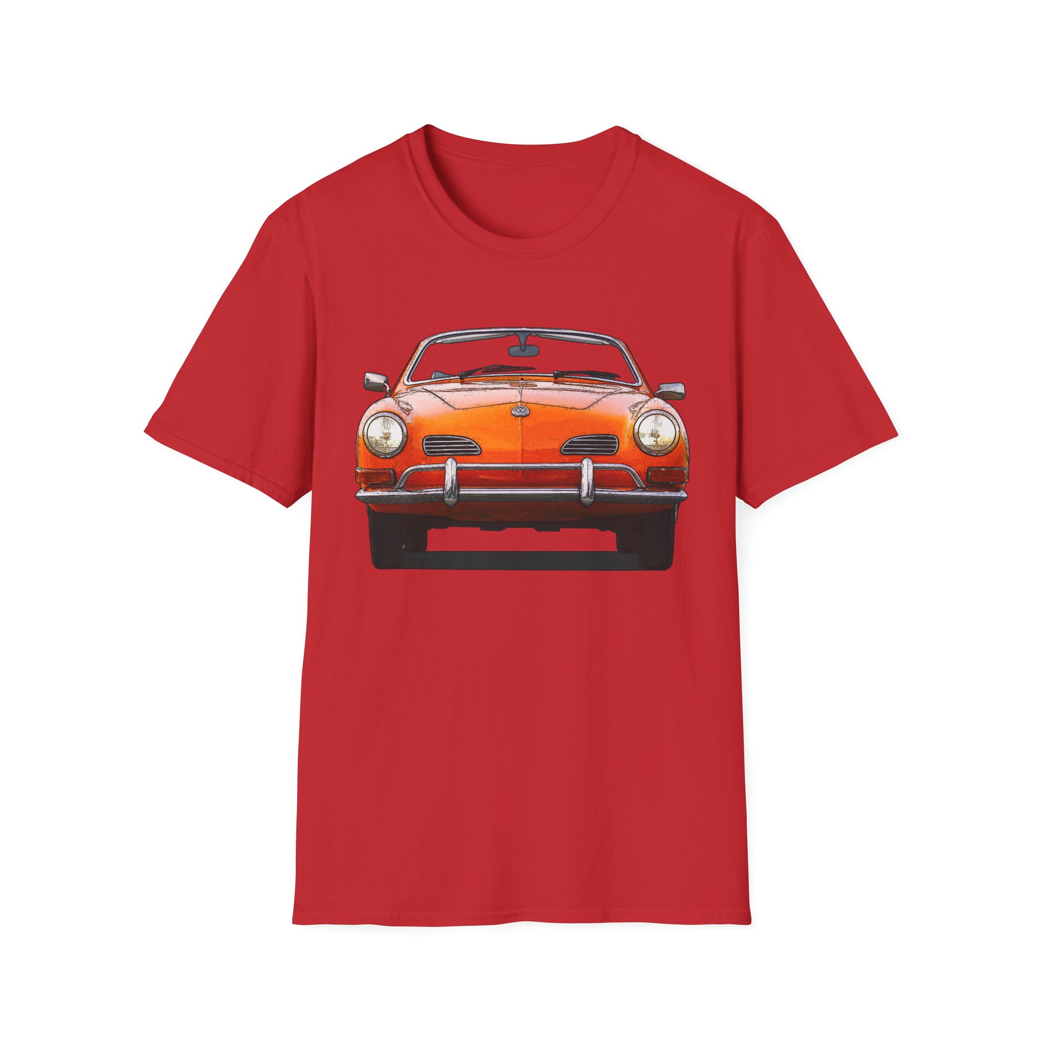 T-Shirt, Karmann-Ghia Typ14 Cabriolet, Orange, beidseitig bedruckt, mit Kennzeichen personalisierbar – Bild 33