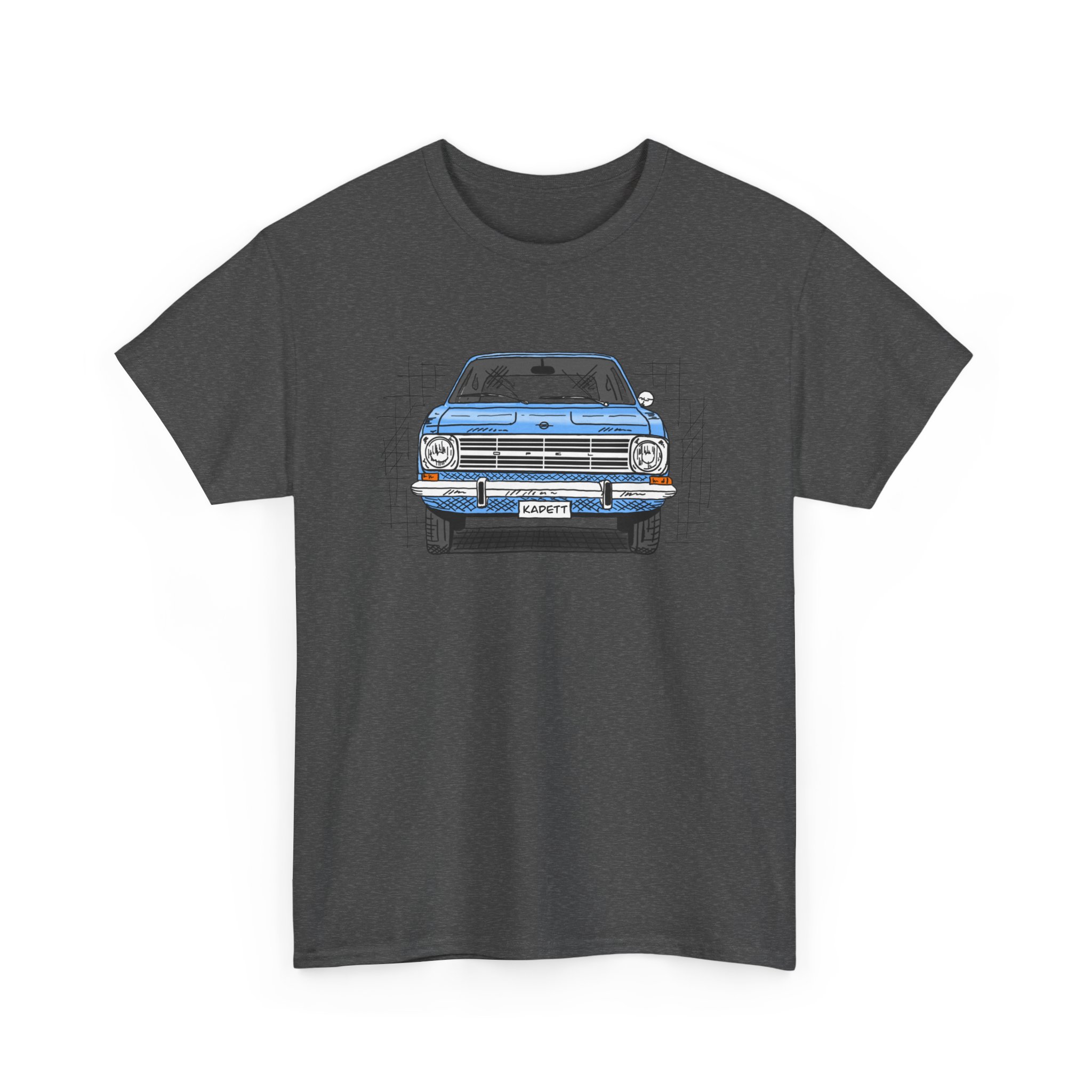 T-Shirt, Opel Kadett B, Strichzeichnung, Blau, personalisierbar – Bild 23