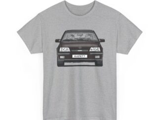 T-Shirt, Opel Kadett E, GSi, Strichzeichnung, Schwarz, Wunsch-Kennzeichen möglich