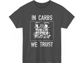 T-Shirt, In Carbs We Trust, Weber, Weißer Text