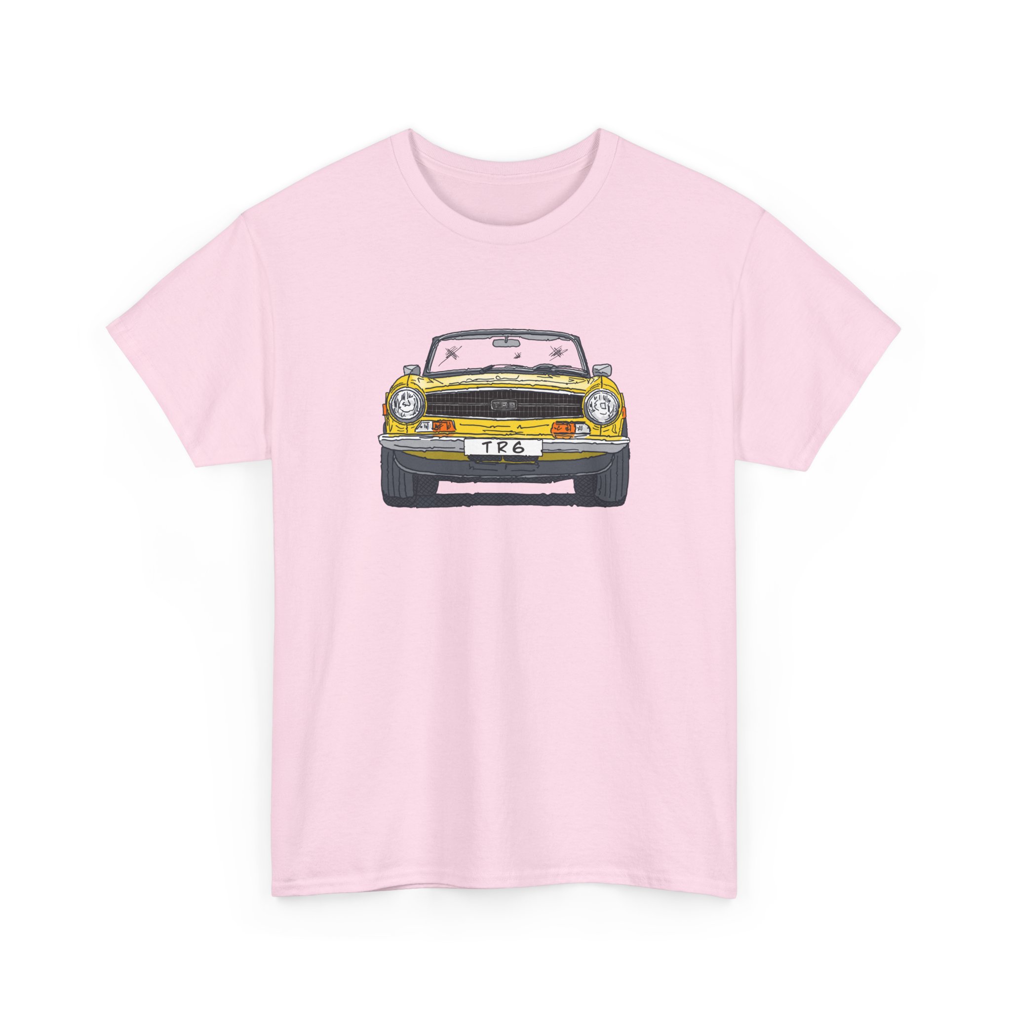 T-Shirt, Triumph TR6, Strichzeichnung, Gelb, personalisierbar – Bild 39