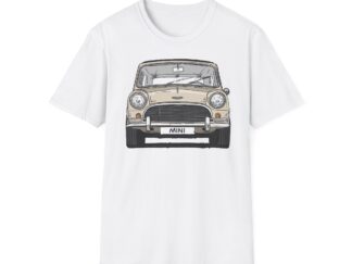 T-Shirt, Mini, Strichzeichnung, Beige, mit Kennzeichen personalisierbar