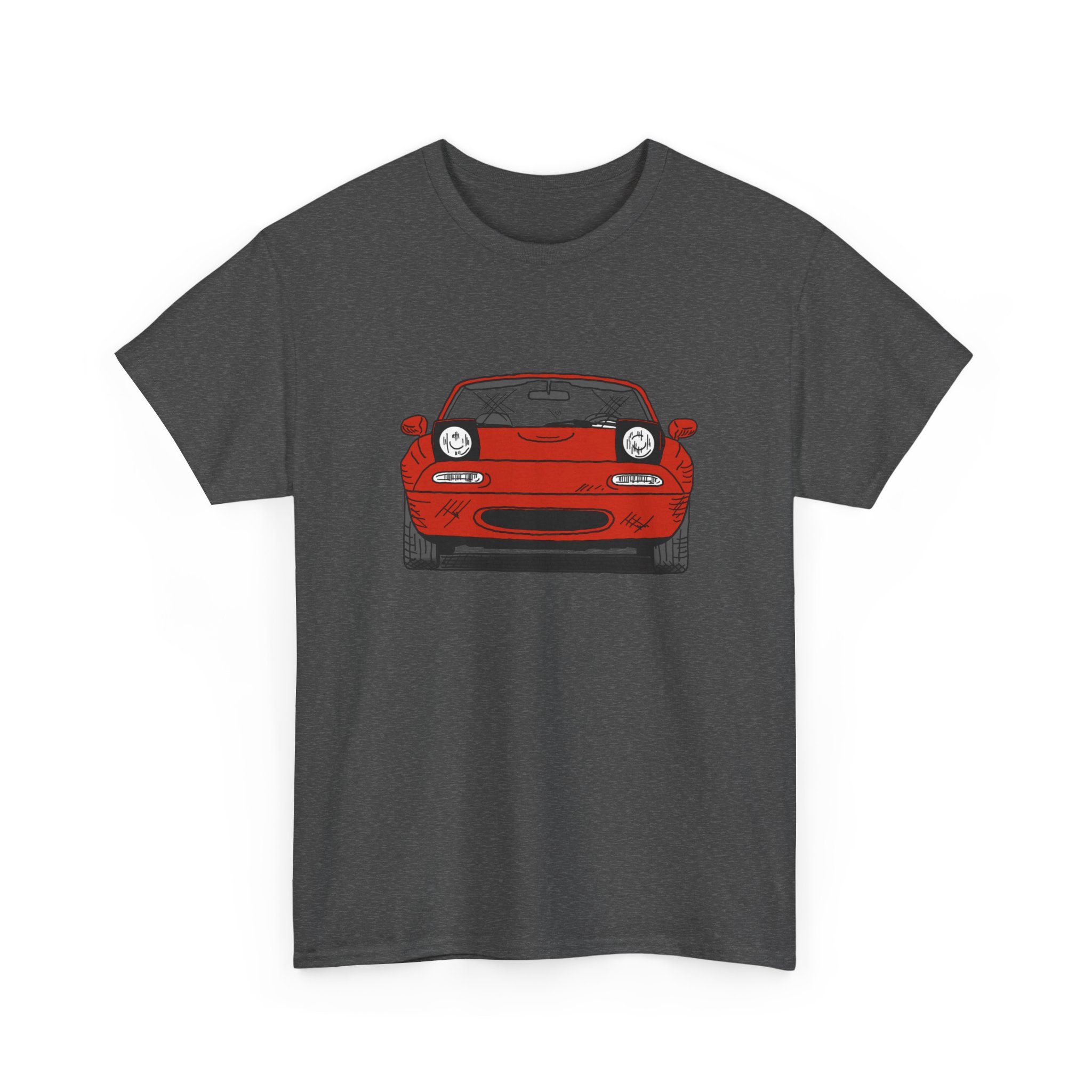 T-Shirt, Mazda MX5 Miata, Strichzeichnung, Rot – Bild 11