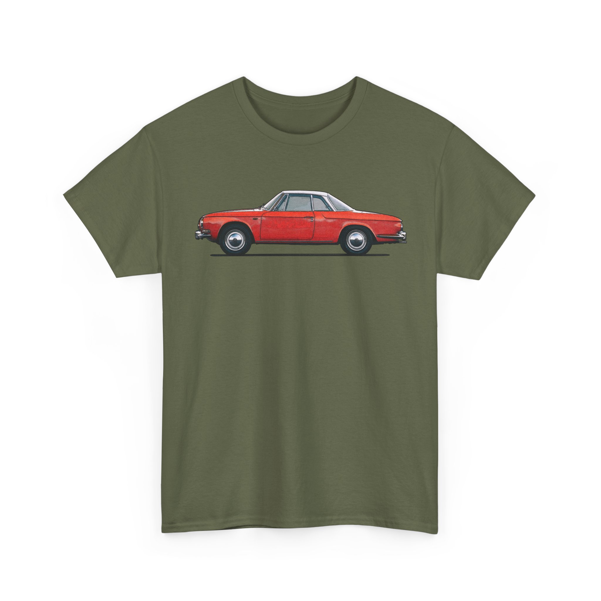 T-Shirt, Karmann Ghia Typ 34, Seitenansicht, Rot – Bild 4