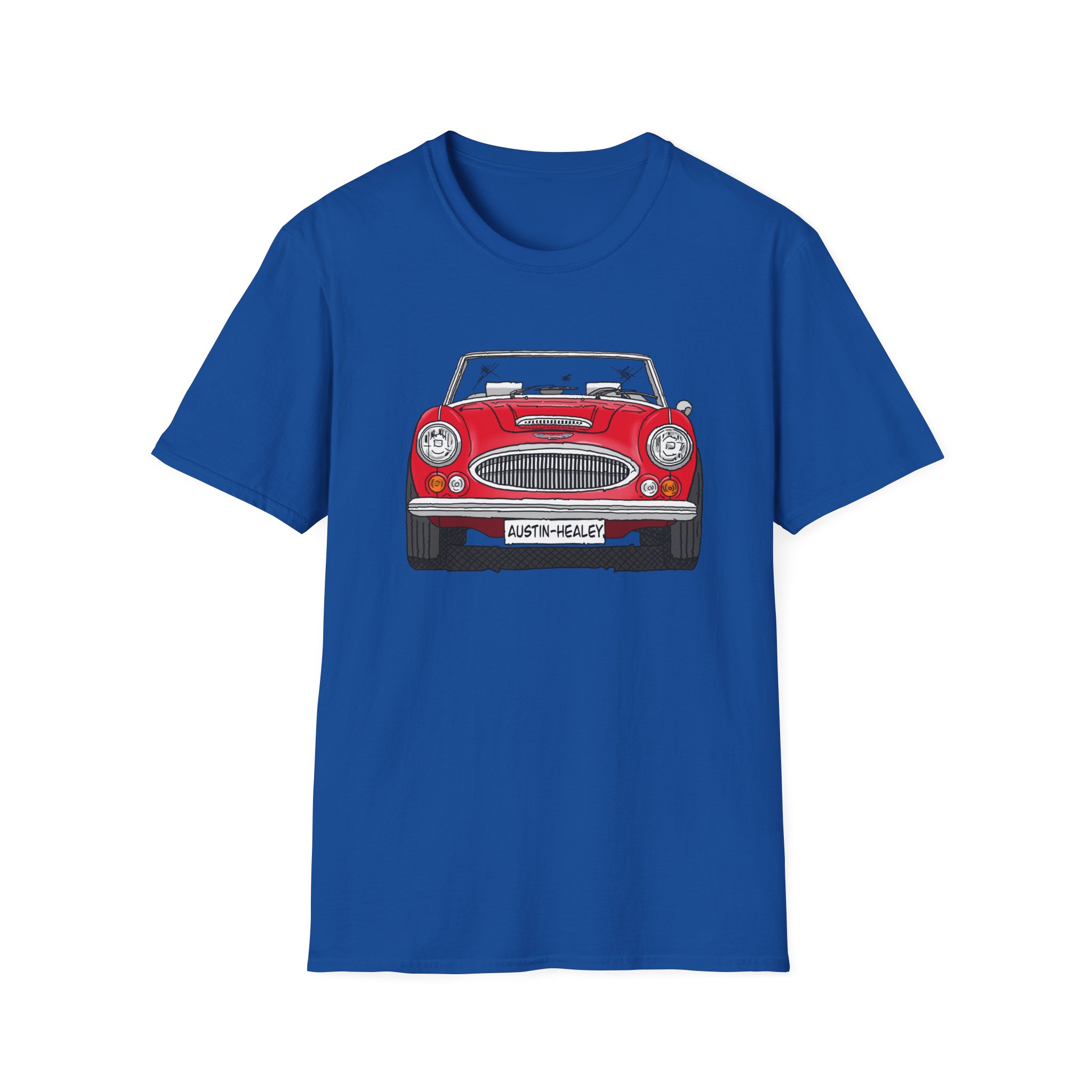 T-Shirt, Austin-Healey 3000, Strichzeichnung, Rot, personalisierbar – Bild 25