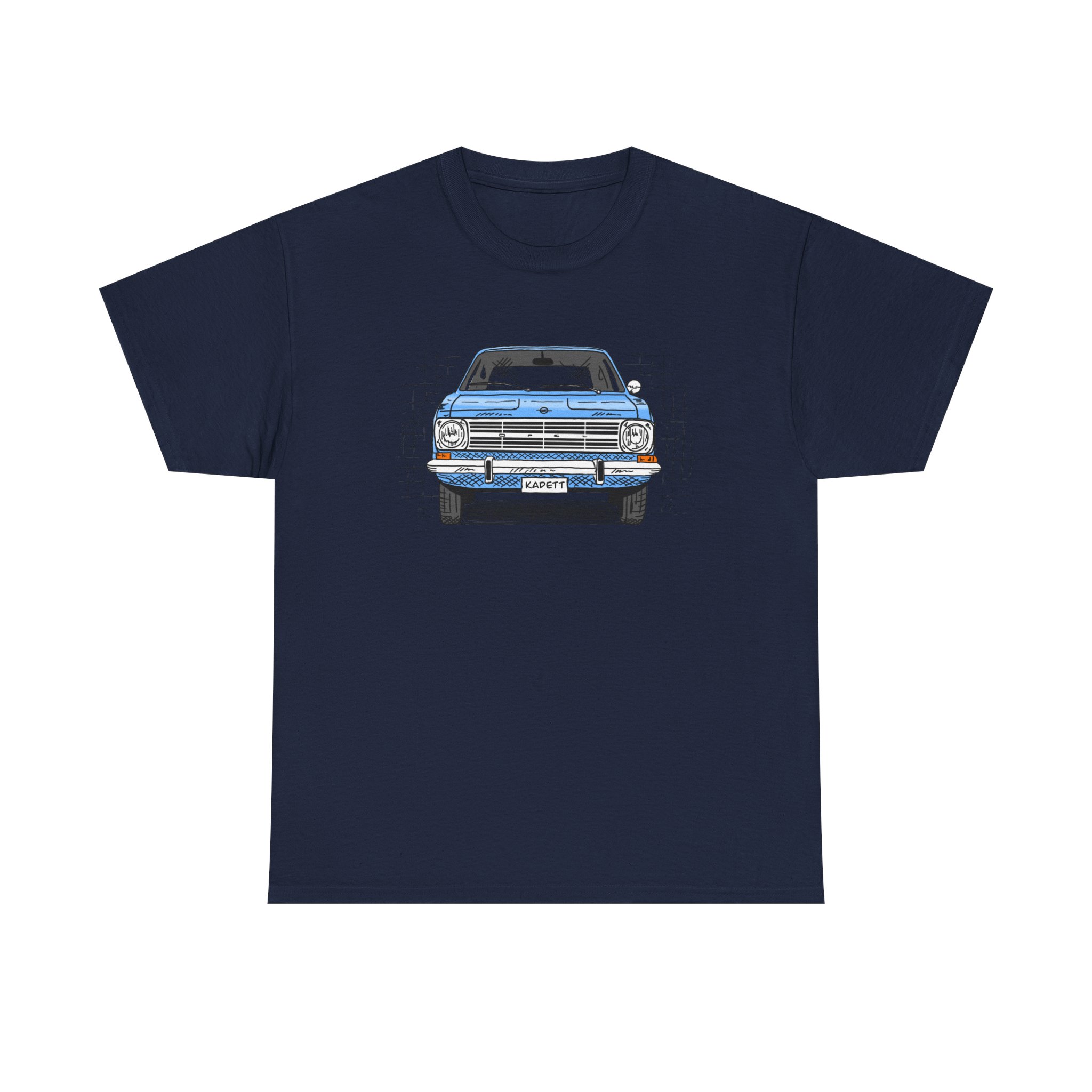 T-Shirt, Opel Kadett B, Strichzeichnung, Blau, personalisierbar – Bild 33