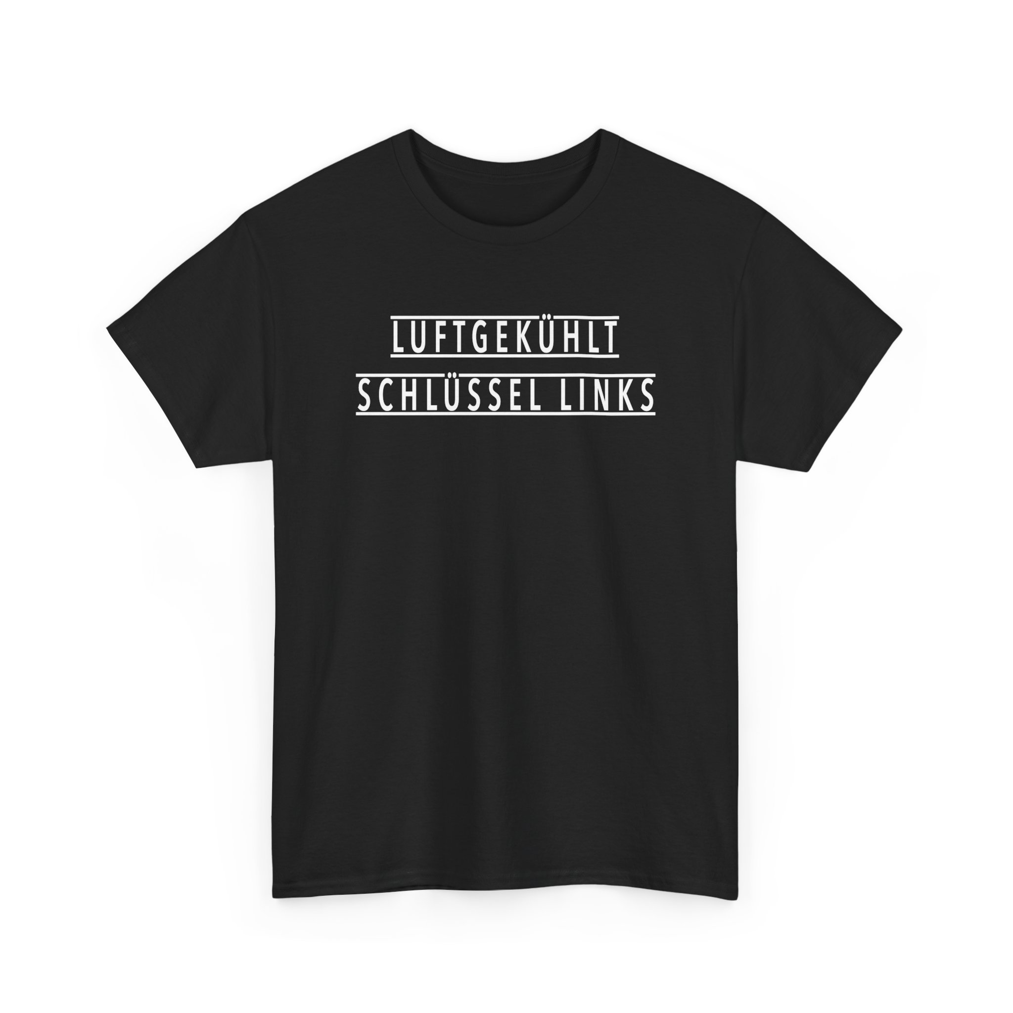 T-Shirt, 911, 356, 914/6, Text LUFTGEKÜHLT - SCHLÜSSEL LINKS, Weiße Schrift – Bild 3