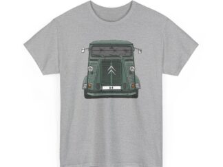 T-Shirt, Citroen H, Strichzeichnung, Grün, eigenes Kennzeichen möglich