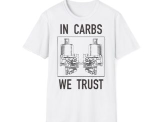 T-Shirt, In Carbs We Trust, Schwarzer Text