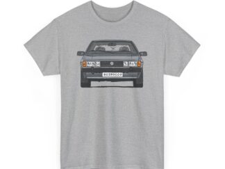 T-Shirt, VW SCIROCCO II, Strichzeichnung, Silbergrau, Wunschkennzeichen möglich