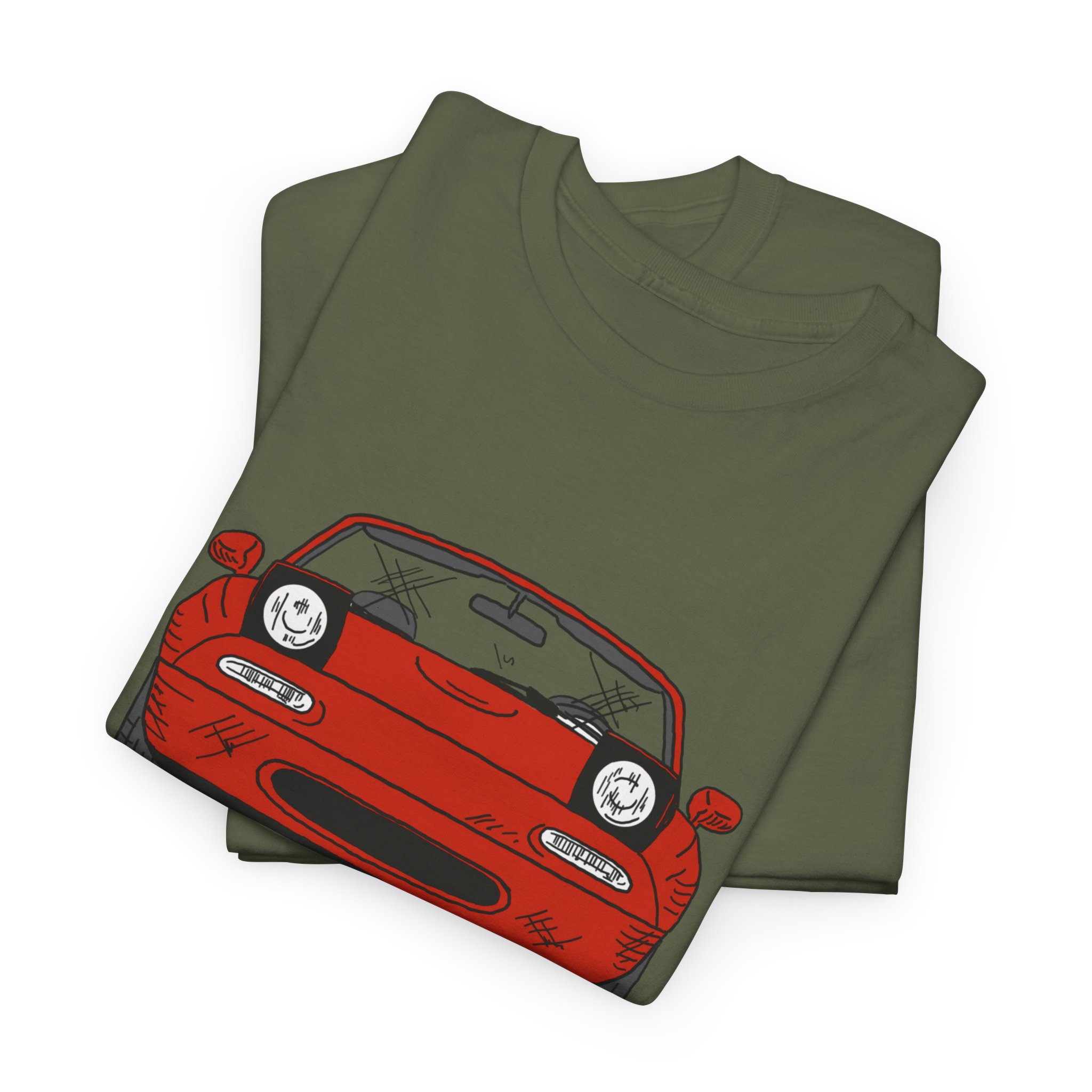 T-Shirt, Mazda MX5 Miata, Strichzeichnung, Rot – Bild 8