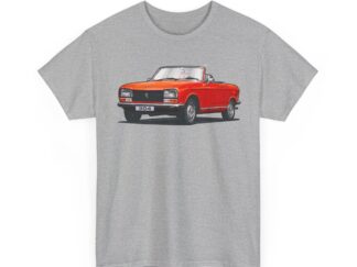 T-Shirt, Peugeot 304 Cabrio, Rot