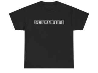 T-Shirt, Text DER WEG IST DAS ZIEL, Weiße Schrift