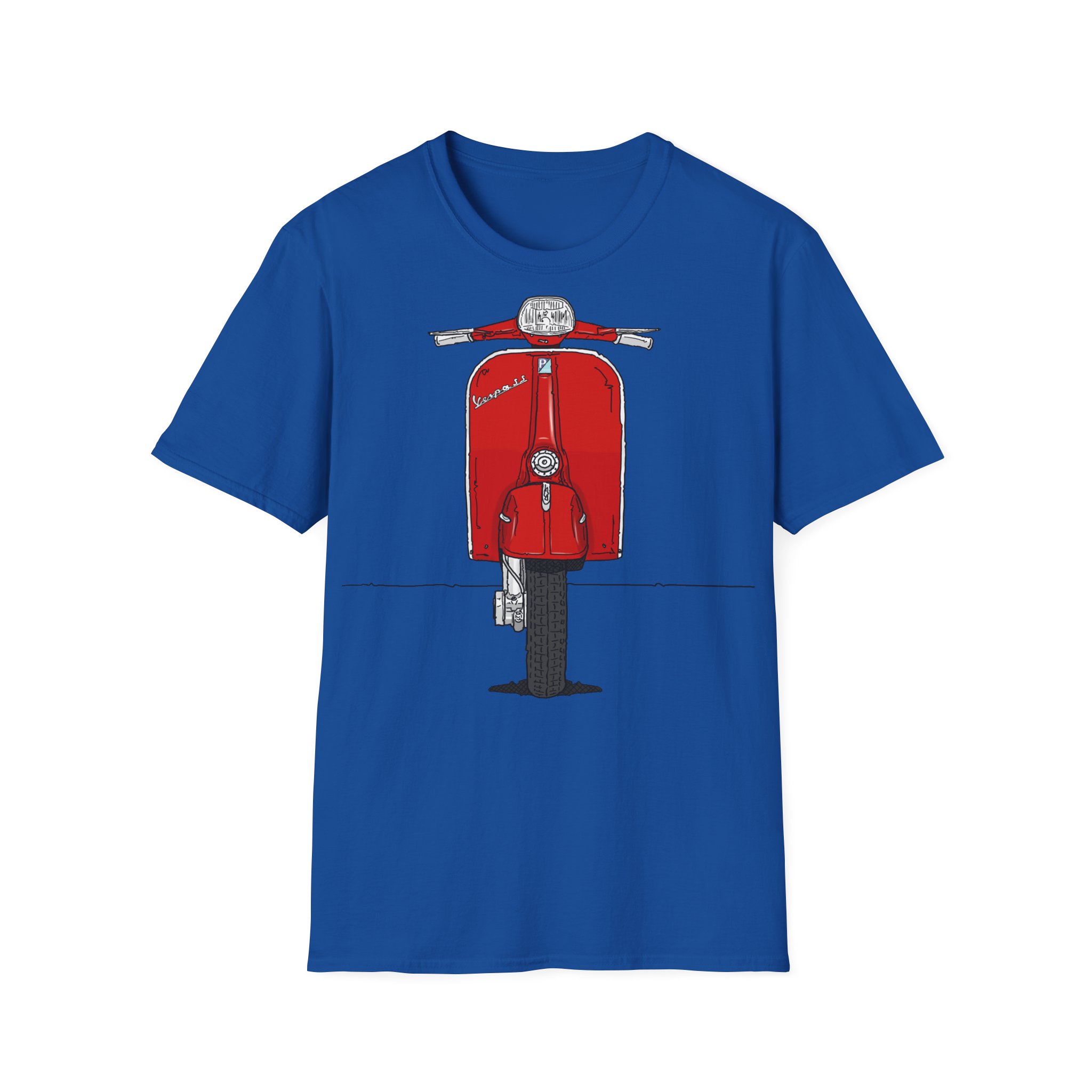 T-Shirt, Vespa Super Sport, 180 SS, Rot, Strichzeichnung – Bild 25
