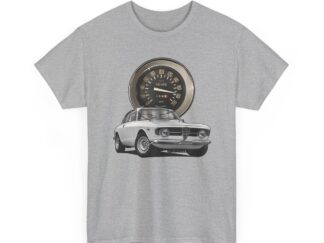 T-Shirt, Alfa Romeo Junior Kantenhaube, Weiß, Vmax mit Tacho