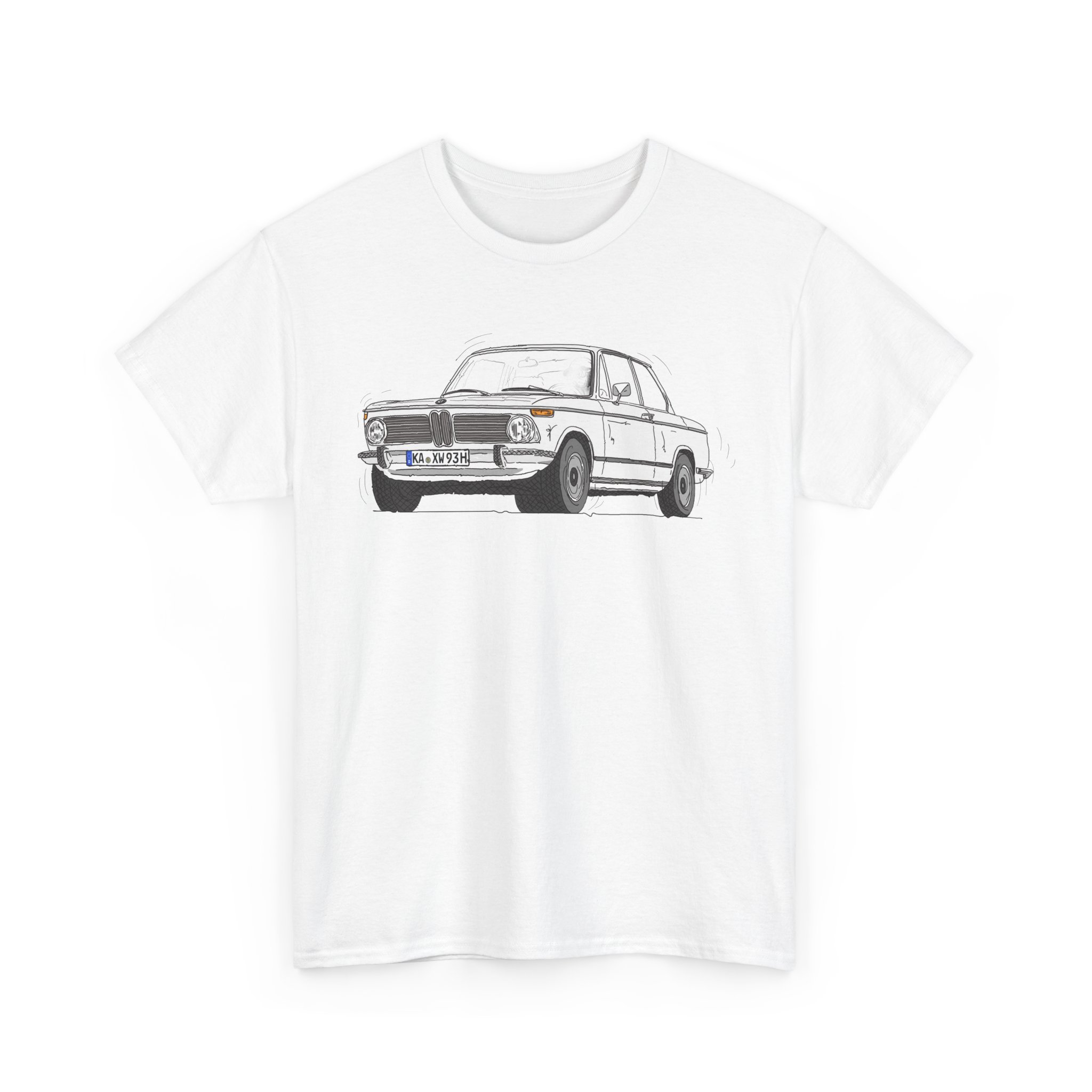 T-Shirt, BMW 02, Strichzeichnung, Weiß, KA XW 93H – Bild 2