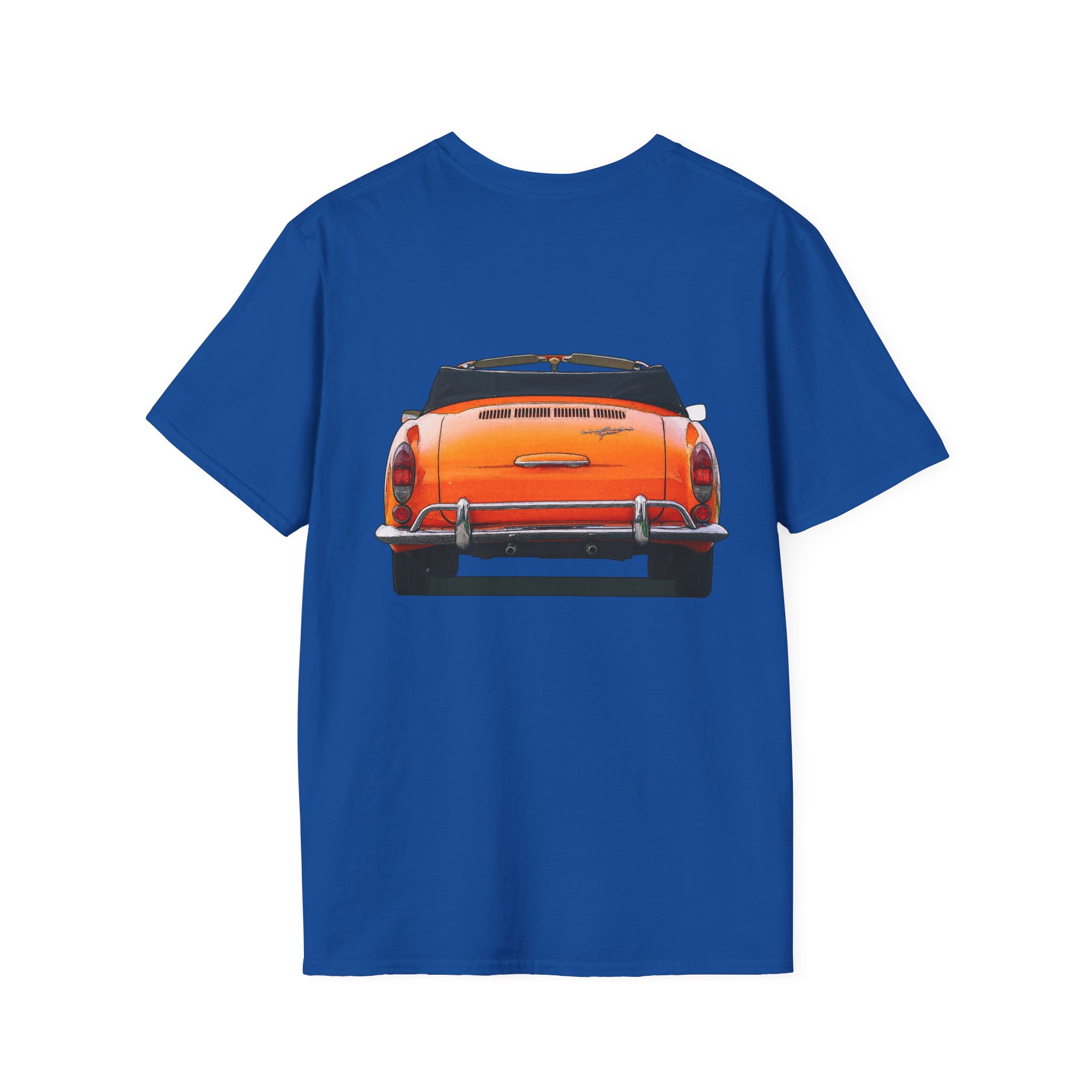 T-Shirt, Karmann-Ghia Typ14 Cabriolet, Orange, beidseitig bedruckt, mit Kennzeichen personalisierbar – Bild 26