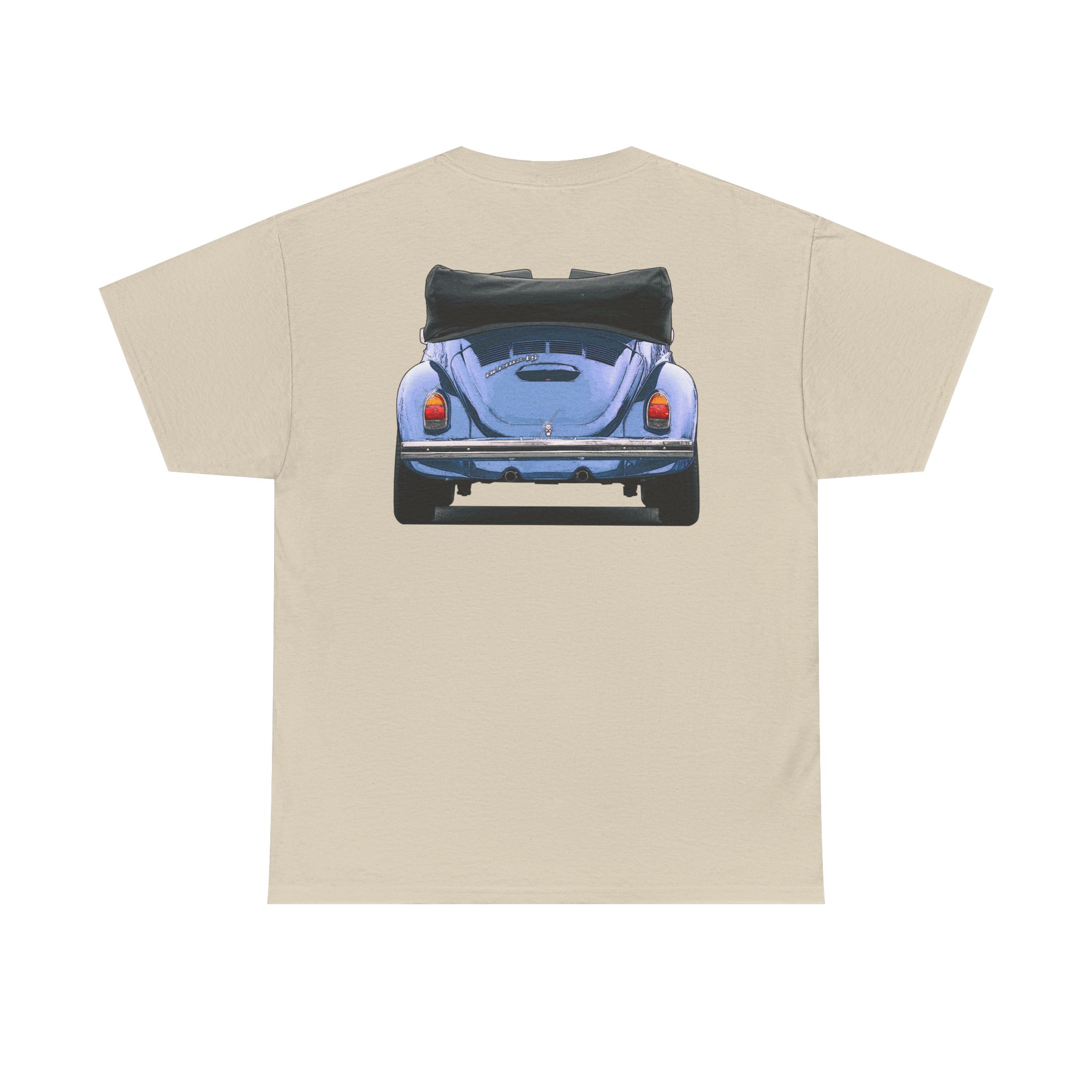 T-Shirt, VW Käfer Cabrio, 1302, Strichzeichnung, Blau, mit Kennzeichen personalisierbar – Bild 14
