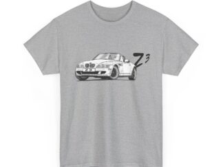 T-Shirt, BMW Z3, Strichzeichnung, Weiß, personalisierbar