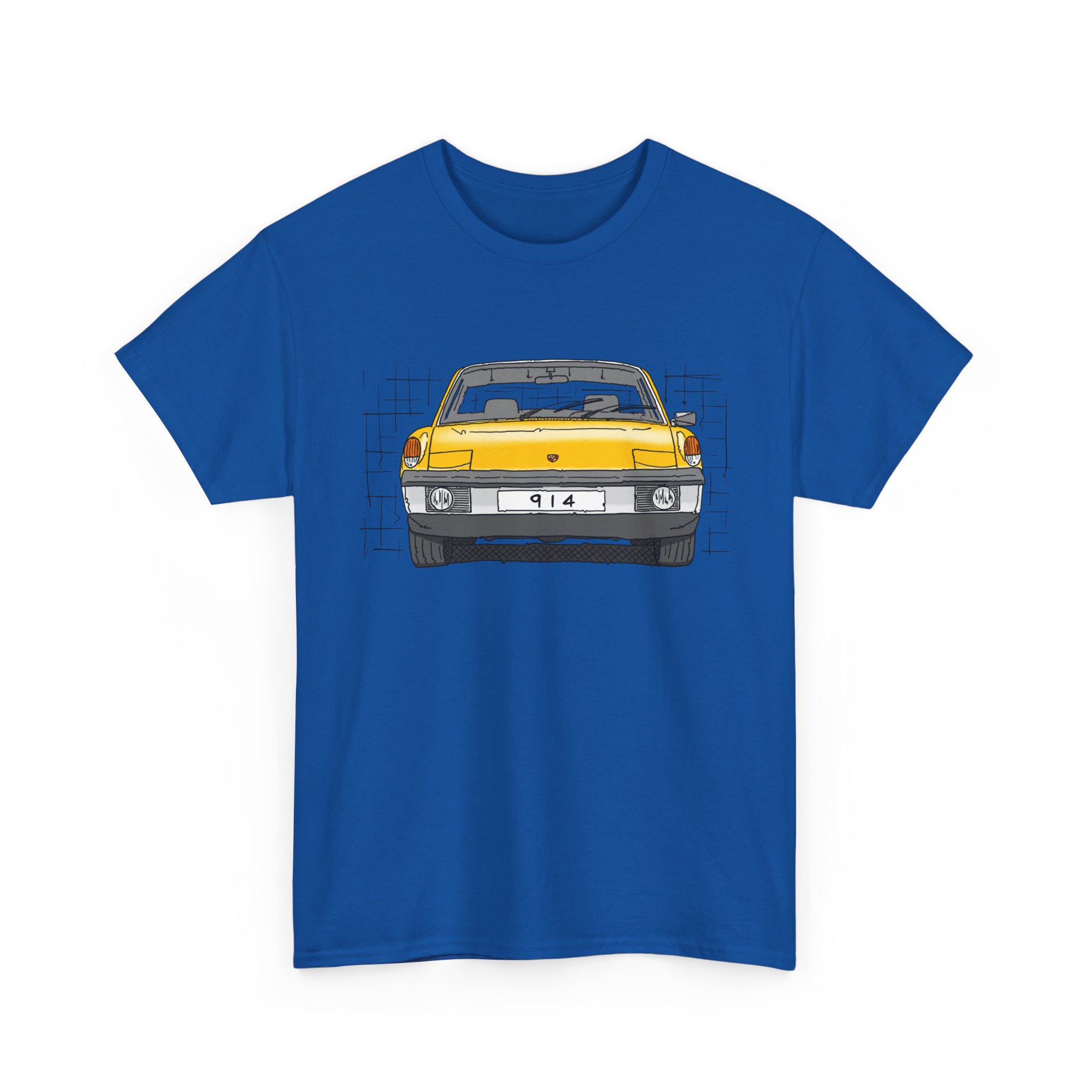 T-Shirt, Porsche 914, VW Porsche, Strichzeichnung, Gelb, personalisierbar – Bild 31
