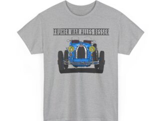 T-Shirt, Bugatti, Blau, Text FRÜHER WAR ALLES BESSER, Schwarze Schrift